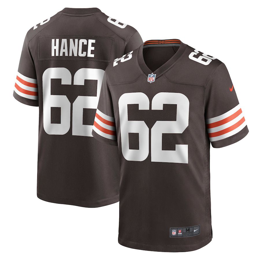 Men Cleveland Browns #62 Blake Hance Nike Brown Game NFL Jersey